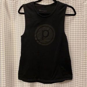 Pure Barre black on black Logo tank top